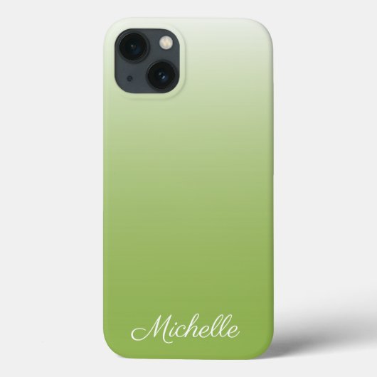 Gepersonaliseerde gradiëntombre greenery green Hoe Case-Mate iPhone Case (Achterkant)