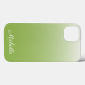 Gepersonaliseerde gradiëntombre greenery green Hoe Case-Mate iPhone Case (Achterkant (horizontaal))