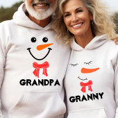 Gepersonaliseerde GRADNMA Snowman Matching Familie Hoodie