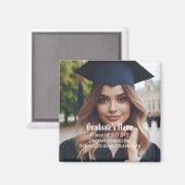Gepersonaliseerde Graduate's Foto, Naam en Class Y Magneet (Voorkant / Achterkant)
