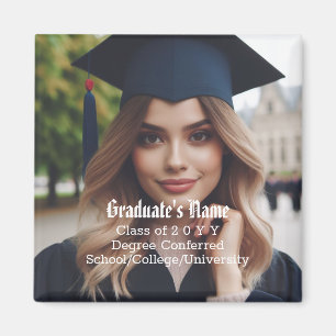 Gepersonaliseerde Graduate's Foto, Naam en Class Y Magneet