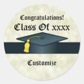 Gepersonaliseerde Graduation Cap Stickers (Voorkant)