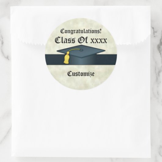 Gepersonaliseerde Graduation Cap Stickers (Tas)