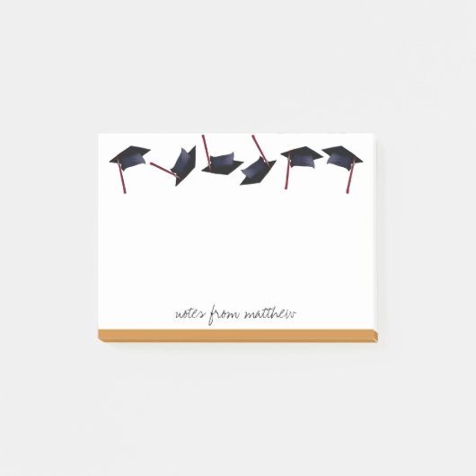 Gepersonaliseerde Graduation Caps Gone Wild Faux G Post-it® Notes (Voorkant)