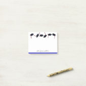Gepersonaliseerde Graduation Caps Gone Wild Paarse Post-it® Notes (Op bureau)