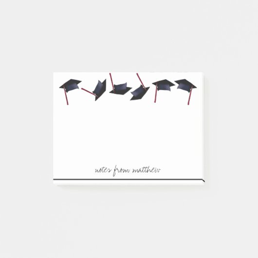 Gepersonaliseerde Graduation Caps Gone Wild White Post-it® Notes (Voorkant)