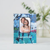 Gepersonaliseerde graffiti briefkaart (Staand voorkant)