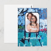 Gepersonaliseerde graffiti briefkaart (Voorkant / Achterkant)
