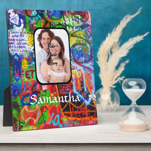 Gepersonaliseerde graffiti fotoplaat (Zijkant)