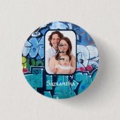 Gepersonaliseerde graffiti ronde button 3,2 cm (Voorkant)