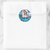 Gepersonaliseerde graffiti ronde sticker (Tas)
