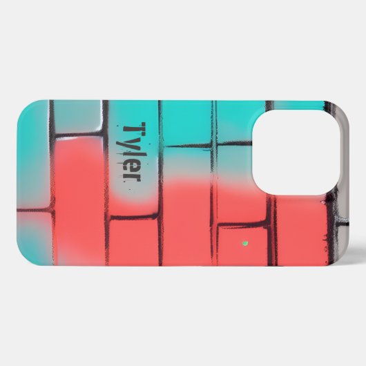 Gepersonaliseerde Graffiti stijl iPhone Hoesje (Achterkant horizontaal)