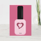 Gepersonaliseerde grafische moderne roze nagel Poo Kaart (Achterkant)