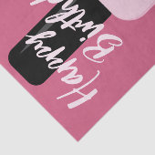 Gepersonaliseerde grafische moderne roze nagel Poo Tissuepapier (Detail)