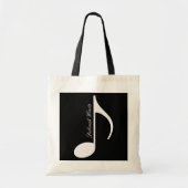 Gepersonaliseerde grafische muzieknoot tote bag (Voorkant)