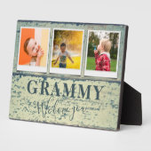 Gepersonaliseerde Grammy Grandchildren 3 Foto Coll Fotoplaat (Zijkant)
