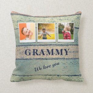 Gepersonaliseerde Grammy Grandchildren 3 Foto Coll Kussen