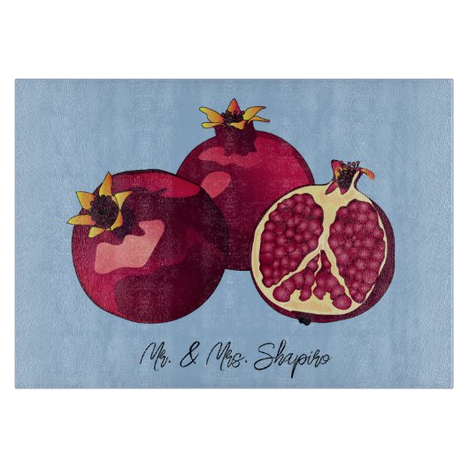 Gepersonaliseerde Granaatappel Challah Board Snijplank (Voorkant)