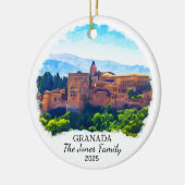 Gepersonaliseerde Granada Ornament, Spanje Keramisch Ornament (Links)