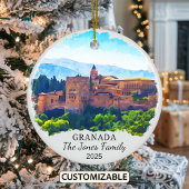 Gepersonaliseerde Granada Ornament, Spanje Keramisch Ornament