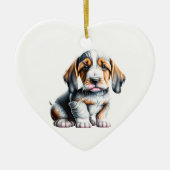 Gepersonaliseerde Grand Basset Griffon Vendéen Pup Keramisch Ornament (Voorkant)