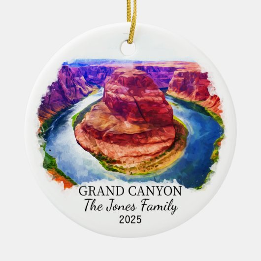 Gepersonaliseerde Grand Canyon, Arizona Gift Keramisch Ornament (Voorkant)