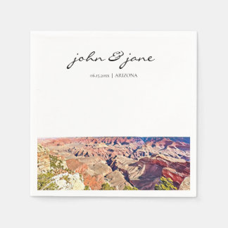 Gepersonaliseerde Grand Canyon Arizona Wedding Nap Servet