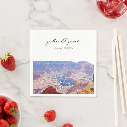 Gepersonaliseerde Grand Canyon Arizona Wedding Nap Servet (Insitu)