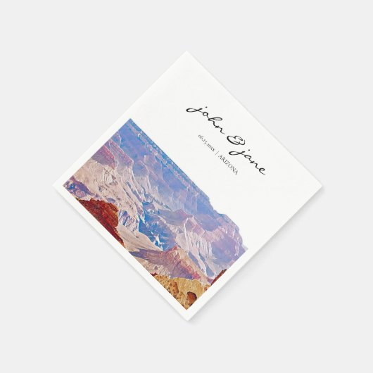 Gepersonaliseerde Grand Canyon Arizona Wedding Nap Servet (Hoek)