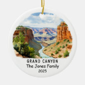 Gepersonaliseerde Grand Canyon Ornament, Arizona Keramisch Ornament (Voorkant)