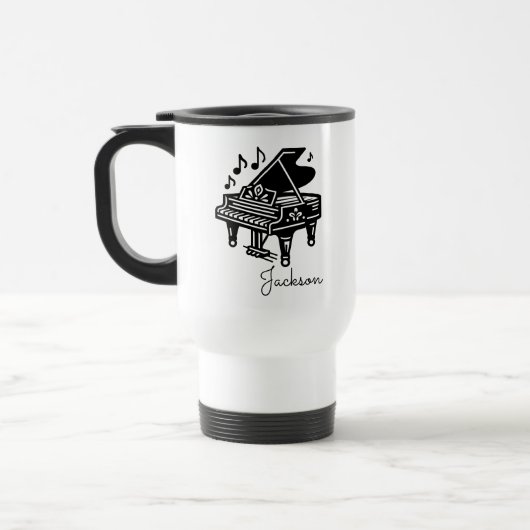 Gepersonaliseerde Grand Piano Mok – Aangepaste naa (Links)