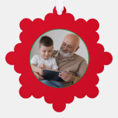 Gepersonaliseerde Grandad Paper Snowflake Ornament (Achterkant)