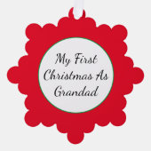 Gepersonaliseerde Grandad Paper Snowflake Ornament (Voorkant)