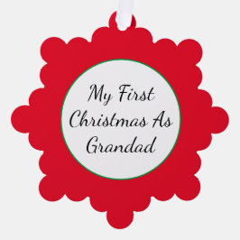 Gepersonaliseerde Grandad Paper Snowflake Ornament