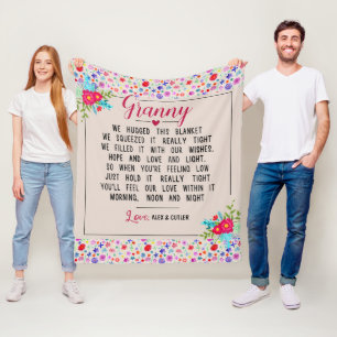 Gepersonaliseerde Granny Blanket Granny We knuffel Fleece Deken
