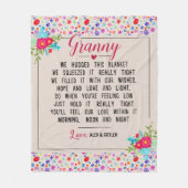 Gepersonaliseerde Granny Blanket Granny We knuffel Fleece Deken (Voorkant)