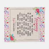 Gepersonaliseerde Granny Blanket Granny We knuffel Fleece Deken (Voorkant (Horizontaal))