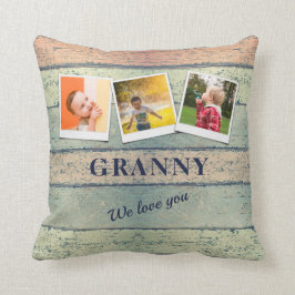 Gepersonaliseerde Granny Kleinkinderen 3 Fotocolla Kussen