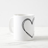 Gepersonaliseerde Graphic Heart Love Valentijns's  Koffiemok (Voorkant links)