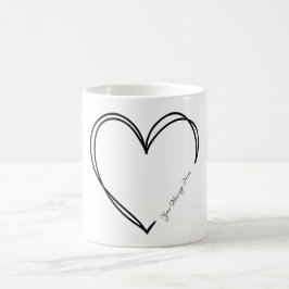 Gepersonaliseerde Graphic Heart Love Valentijns's Koffiemok