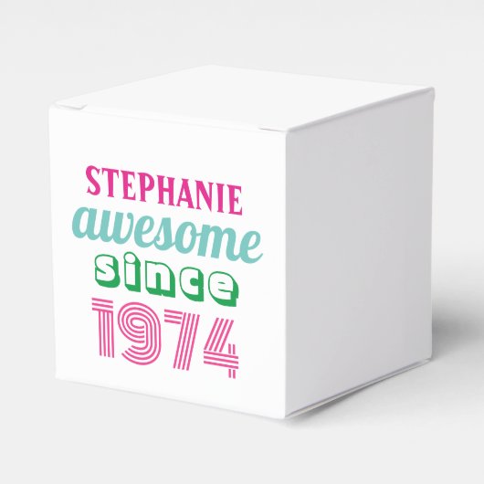 Gepersonaliseerde grappige 50ste verjaardag citaat bedankdoosjes (Voorkant Zijde)