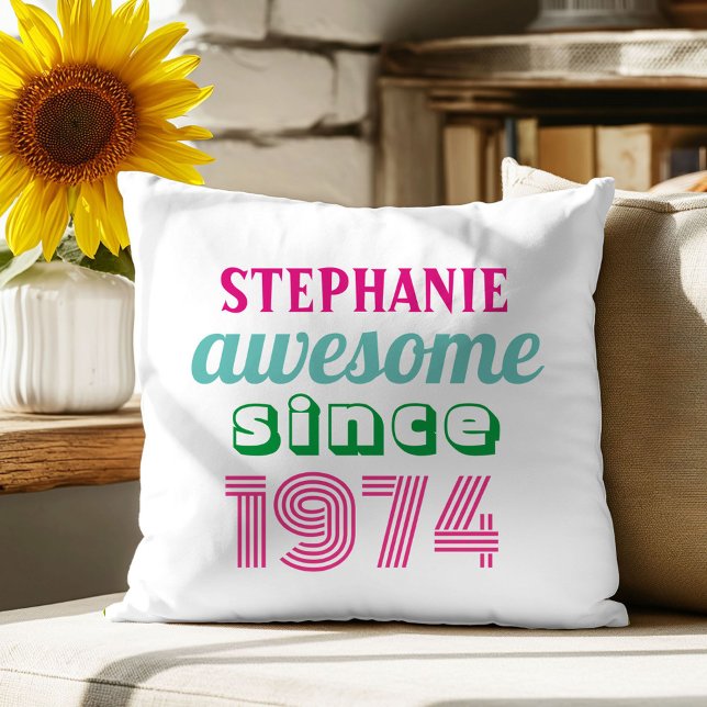 Gepersonaliseerde grappige 50ste verjaardag citaat kussen (Creator heeft geüpload)