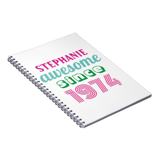 Gepersonaliseerde grappige 50ste verjaardag citaat notitieboek (Rechterzijde)