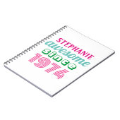 Gepersonaliseerde grappige 50ste verjaardag citaat notitieboek (Linkerzijde)