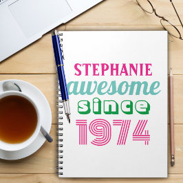 Gepersonaliseerde grappige 50ste verjaardag citaat notitieboek