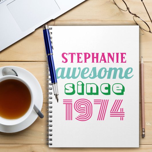 Gepersonaliseerde grappige 50ste verjaardag citaat notitieboek