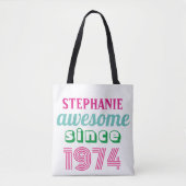 Gepersonaliseerde grappige 50ste verjaardag citaat tote bag (Voorkant)