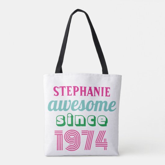 Gepersonaliseerde grappige 50ste verjaardag citaat tote bag (Achterkant)