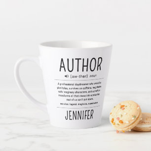 Gepersonaliseerde Grappige Auteur Schrijver Defini Latte Mok
