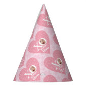 Gepersonaliseerde grappige baby gezicht verjaardag feesthoedjes (Links)